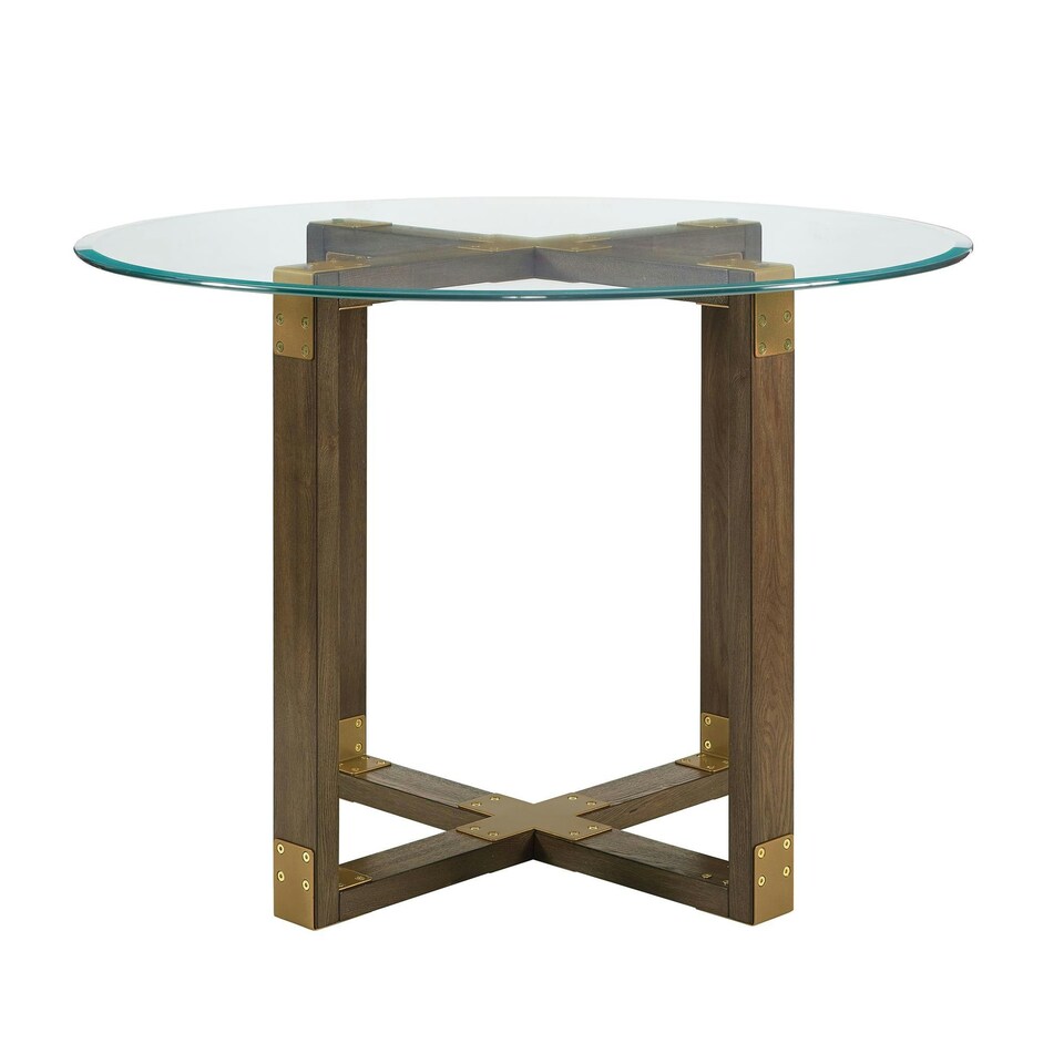 image 1 of Bronx Dining Table with Glass Top Clear | Glass