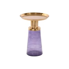 Side table DKD Home Decor 37 x 37 x 50 cm Crystal Blue Golden Iron N/A