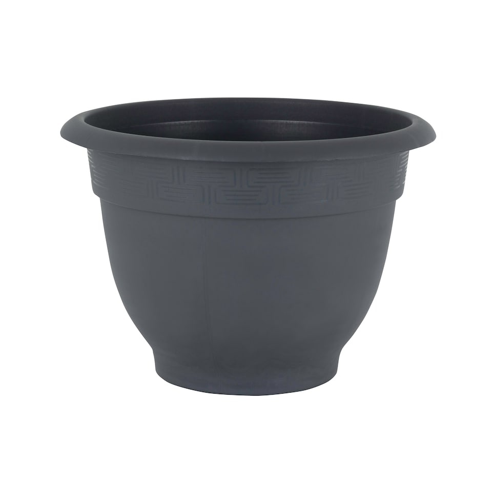 image 1 of Bell Pot 4x 48cm Round Plastic Garden Planter Black