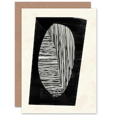 Minimalist Abstract White Art Blank Just to Say Card