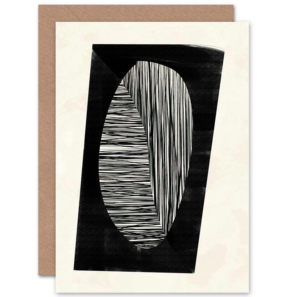 image 1 of Minimalist Abstract White Art Blank Just to Say Card