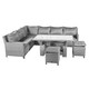 image 3 of Paris 7 Pc Deluxe Modular Corner Dining Set - Synthetic Rattan - H68 x W80 x L150 cm - Grey