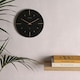 image 2 of Interval Resin Wall Clock 30cm - Black & Gold Black | Gold