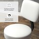 image 3 of HOMCOM Adjustable Swivel Salon Chair Padded Seat Back 5 Wheels White