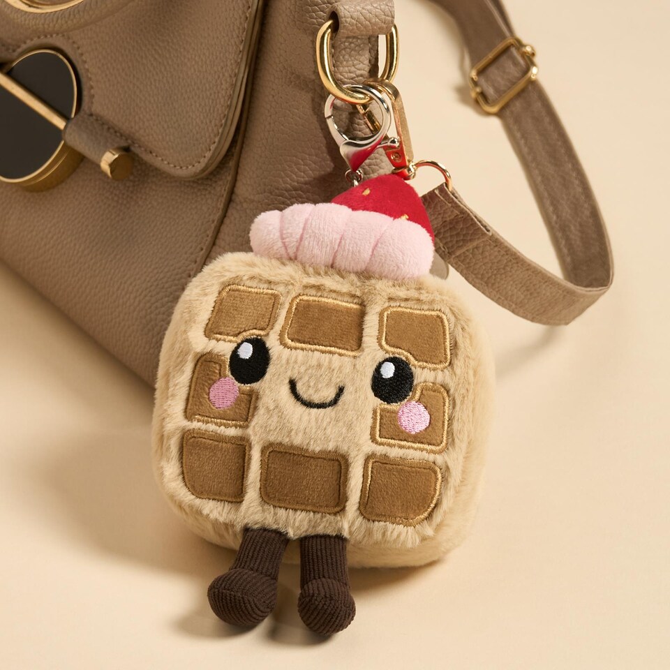 image 1 of OHS Sweetie Pie Bag Charm Keyring Soft Fleece Keychain