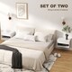 image 3 of HOMCOM Floating Nightstands Set of 2, Bedside Table w/ Drawer and Open Shelf | White