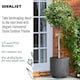 image 5 of Hammered Stone Black Cylinder Planter, Outdoor Plant Pot D36 H36 cm, 30.9 ltrs Cap.