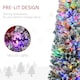 image 3 of HOMCOM 6' Artificial Christmas Tree with Flocked Tips, LED Lights, Decoration