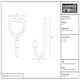 image 4 of Hammer & Tongs Single Heart Hook - W40mm x H100mm - Black