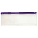 image 1 of Janrax 13x5" Purple Zip Clear Exam Pencil Case