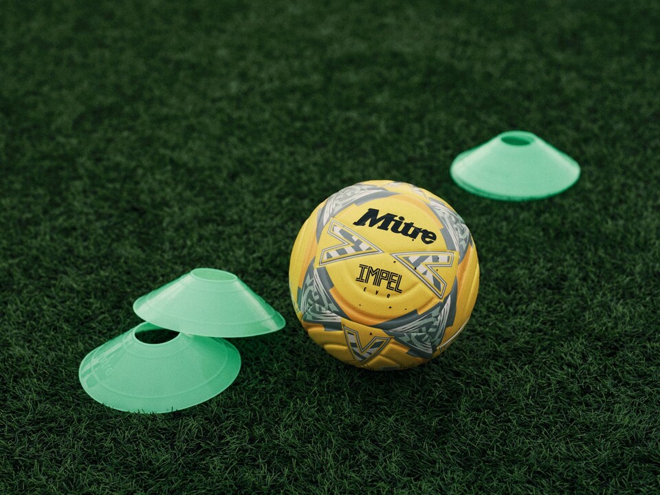 image 1 of Mitre Impel Evo Football | Durable Training Ball | Hyperseam Technology Football