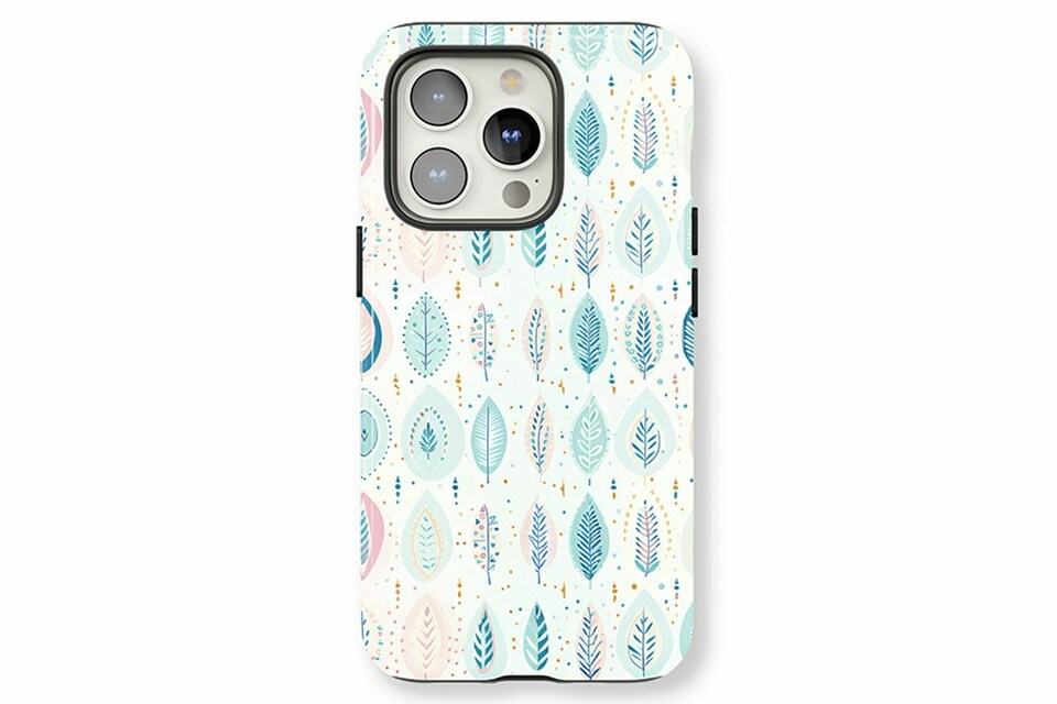 image 1 of Bohemian Leaf Phone Case | Blue | Galaxy S23
Slim | Galaxy S23
Slim
