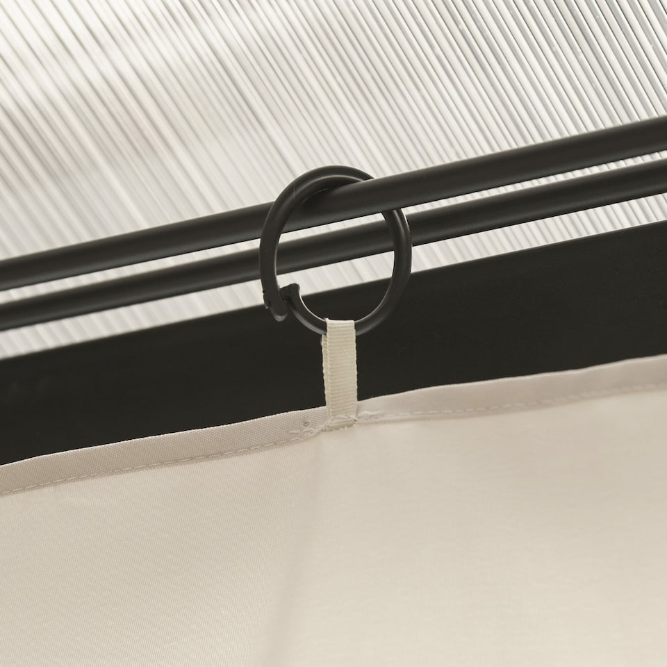 image 1 of Outsunny 4 Pack Replacement Gazebo Curtains Privacy Panel for Most 3 x 4m Gazebo Canopy Pavillion Outdoor Shelter Sidewalls Accessories Beige | White