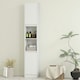 image 8 of HOMCOM Narrow Bathroom Storage Cabinet with Open Compartment, White White