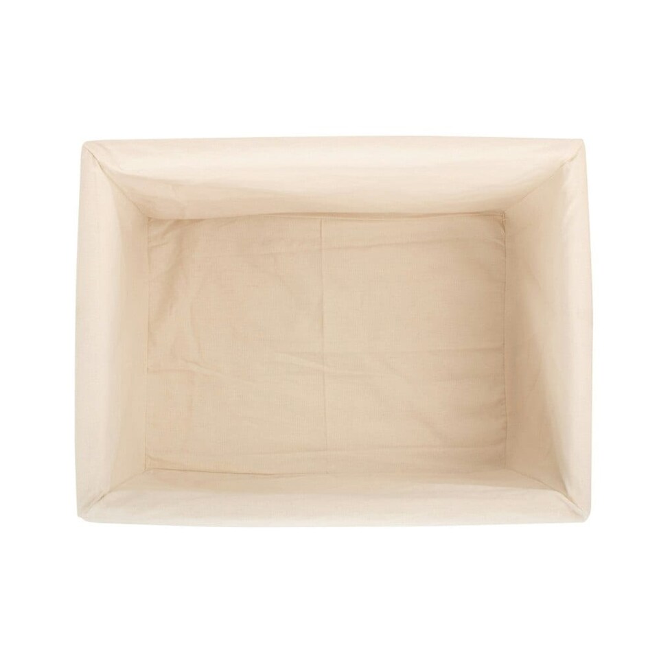 image 1 of Wicker Small White Lined Storage Basket | White | White