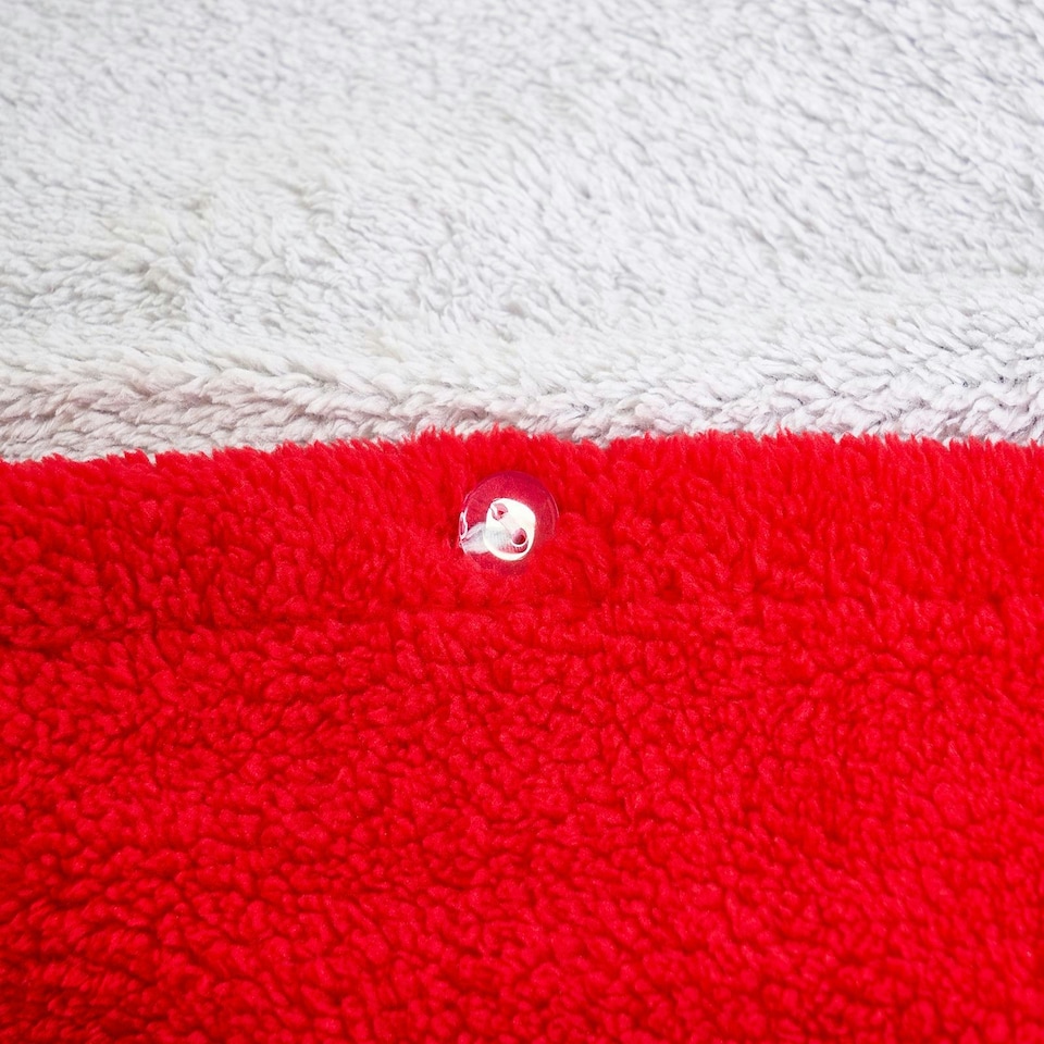image 1 of OHS Luxury Teddy Fleece Reversible Duvet Cover and Pillowcase Bedding Set | Multi | Red/Grey | Single