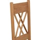 image 2 of Bologna Oak Pair of Natural Oak Dining Chairs - Fabric Seat - L48 x W66 x H109 cm Brown