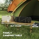 image 4 of Outsunny Folding Camping Table Aluminium Picnic Table with Roll-Up Top Natural
