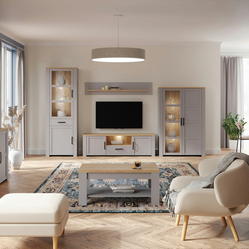 image 1 of Bohol Coffee Table in Riviera Oak/Grey Oak