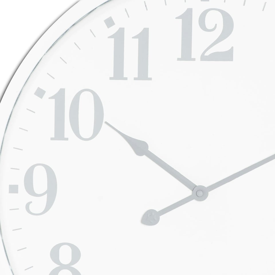 image 1 of Hill Interiors Aubrey Wall Clock - White - 49cm x 4cm x 49cm