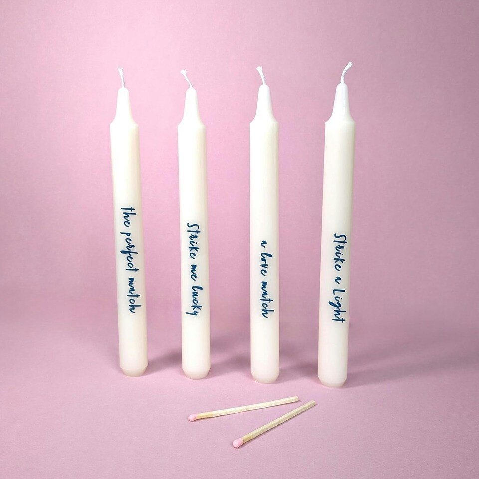 Robert Frederick Set of 4 Quote Candles - Navy Text | Multi | 1
