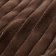 image 5 of OHS Faux Fur Ribbed Fleece Throw Over Bed Blanket Winter Warm Supersoft - 125 x 150cm | Brown | Chocolate