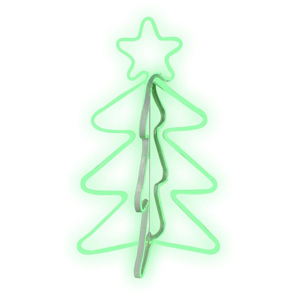 image 1 of ValueLights Christmas Tree Green Illuminated Decoration and Integrated 2835 Integrated LED 6W Green Bulb