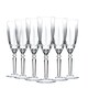 image 1 of RCR Crystal Orchestra Cut Glass Champagne Flutes Glasses Set - 200ml - Pack of 6