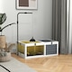 image 6 of PawHut Tortoise House, Wooden Tortoise Table w/ Lamp Holder - Grey