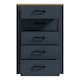 image 4 of Bohol 5 Drawer Narrow Chest in Riviera Oak/Navy