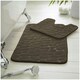 image 1 of VELVETIO 2Pc Pebble Bath Mat Set Memory Foam Bathroom Toilet Rugs Brown | Natural