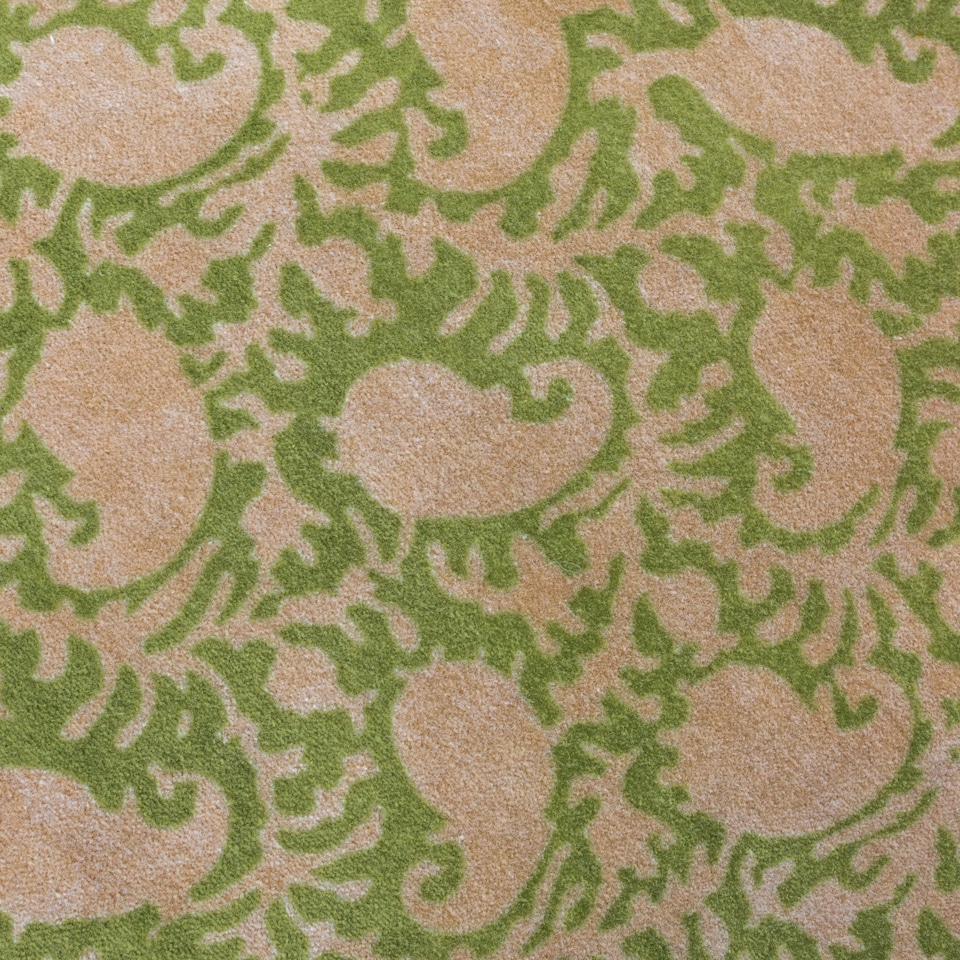 image 1 of Paoletti Printed Velvet Cushion, Verdie/Natural, 40 x 60cm