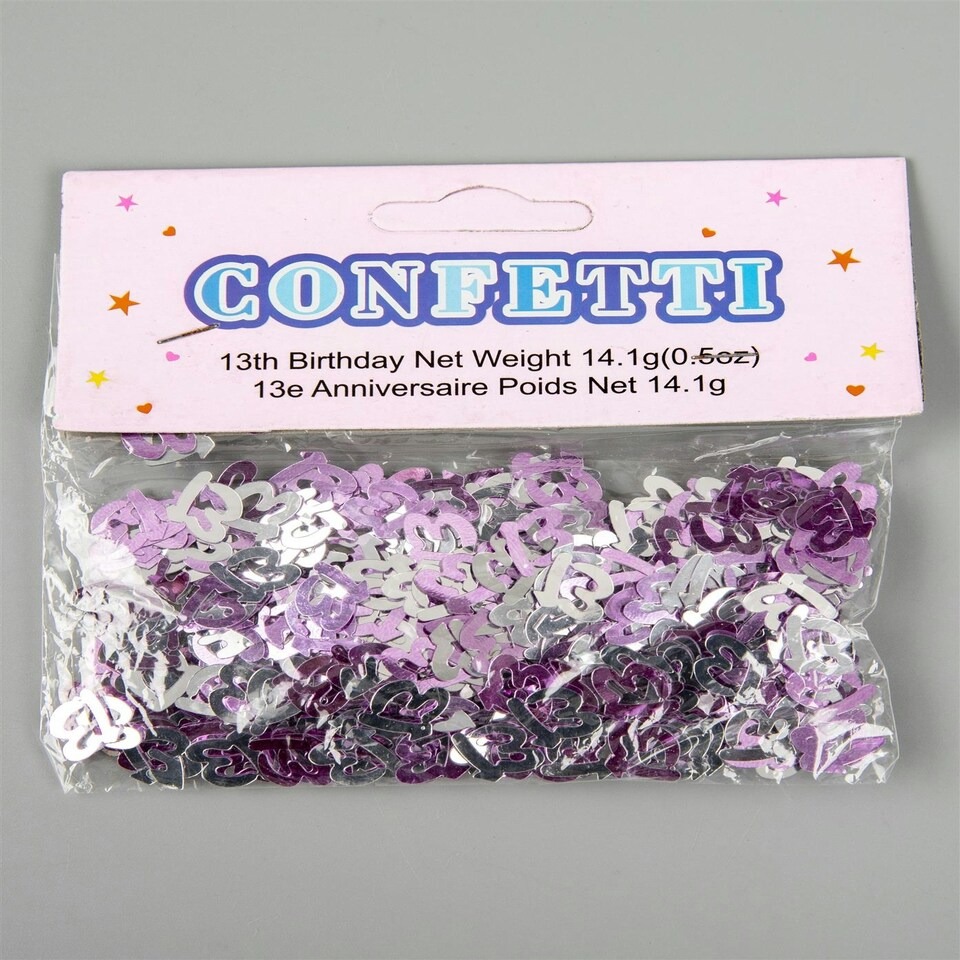 image 1 of 4 packs 13th Pink Confetti