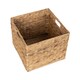 image 8 of Water Hyacinth Square Storage Basket Brown | Brown | M