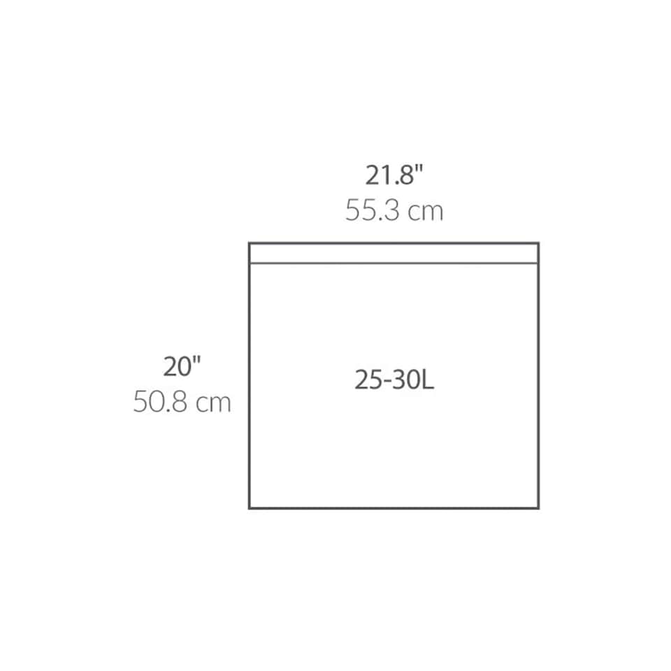 image 1 of Simplehuman 25L Code F Bin Liners, 50% Recycled Custom Fit Bin Bags, Pack of 100 | White | Code F | Code F | 5