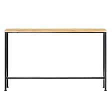 SoBuy Industrial Console Table, Light Oak & Black, 47.2 x 7.9 x 31.9 in, 5.9 kg - FSB19-L-E