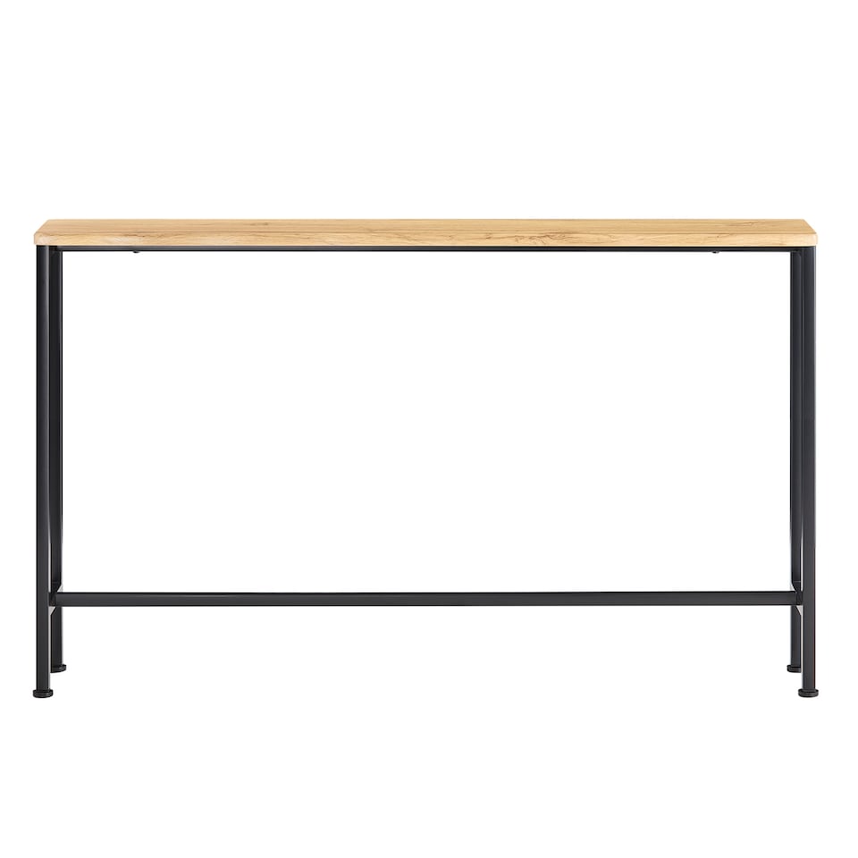image 1 of SoBuy Industrial Console Table, Light Oak & Black, 47.2 x 7.9 x 31.9 in, 5.9 kg - FSB19-L-E