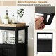 image 3 of COSTWAY Storage Organizer Bathroom Floor Cabinet Black Black