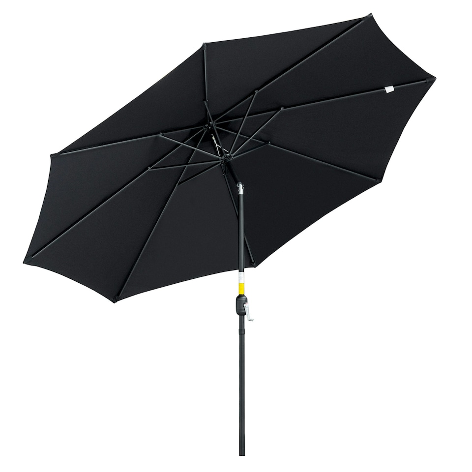 image 1 of Outsunny 3(m) Patio Umbrella Sunshade Canopy with Tilt & Crank Black