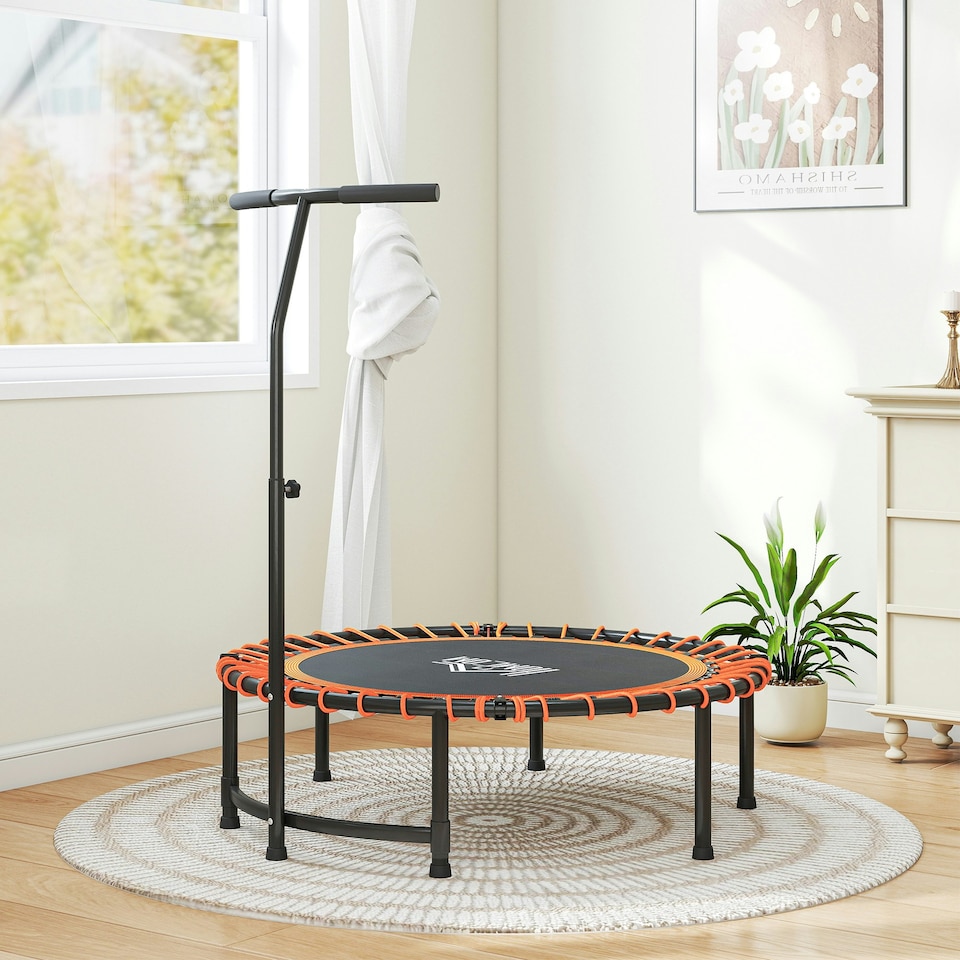 image 1 of HOMCOM Trampoline Outdoor Bouncer Jumper Adjustable Handle, Green