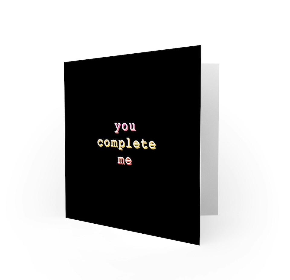 image 1 of My Type You Complete Me Love Anniversary Valentines Day Card