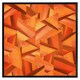 image 2 of Autumn coloured geometric triangle patterns (Picutre Frame) Brown | Oak | M