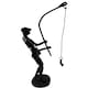 image 6 of Metal Sculpture off a Man with a Fishing Rod Reeling in his Catch Rustic Figurine Hobby Gift Sweet Memories Grandfather Father Son Vintage Decor Gift Present