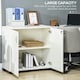 image 3 of Vinsetto 2-Tier Locking Filing Cabinet Office Storage Cabinet, White