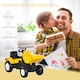 image 3 of HOMCOM Ride on Tractor for Kids, No Power Pedal Go Kart, Ride on Digger with Manual Control Bucket, Forward, Backward, for 3-6 Years, Yellow