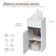 image 5 of HOMCOM Modern Minimalistic Bathroom Storage Cabinet Drawer Cupboard Shelf White
