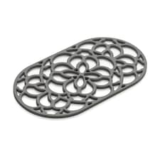 Zeal Large Oval Silicone Heritage Trivet, 32cm, Elephant Grey