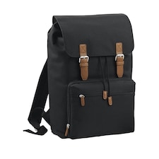 Bagbase Heritage Laptop Backpack Bag (Up To 17inch Laptop) - Black - One Size