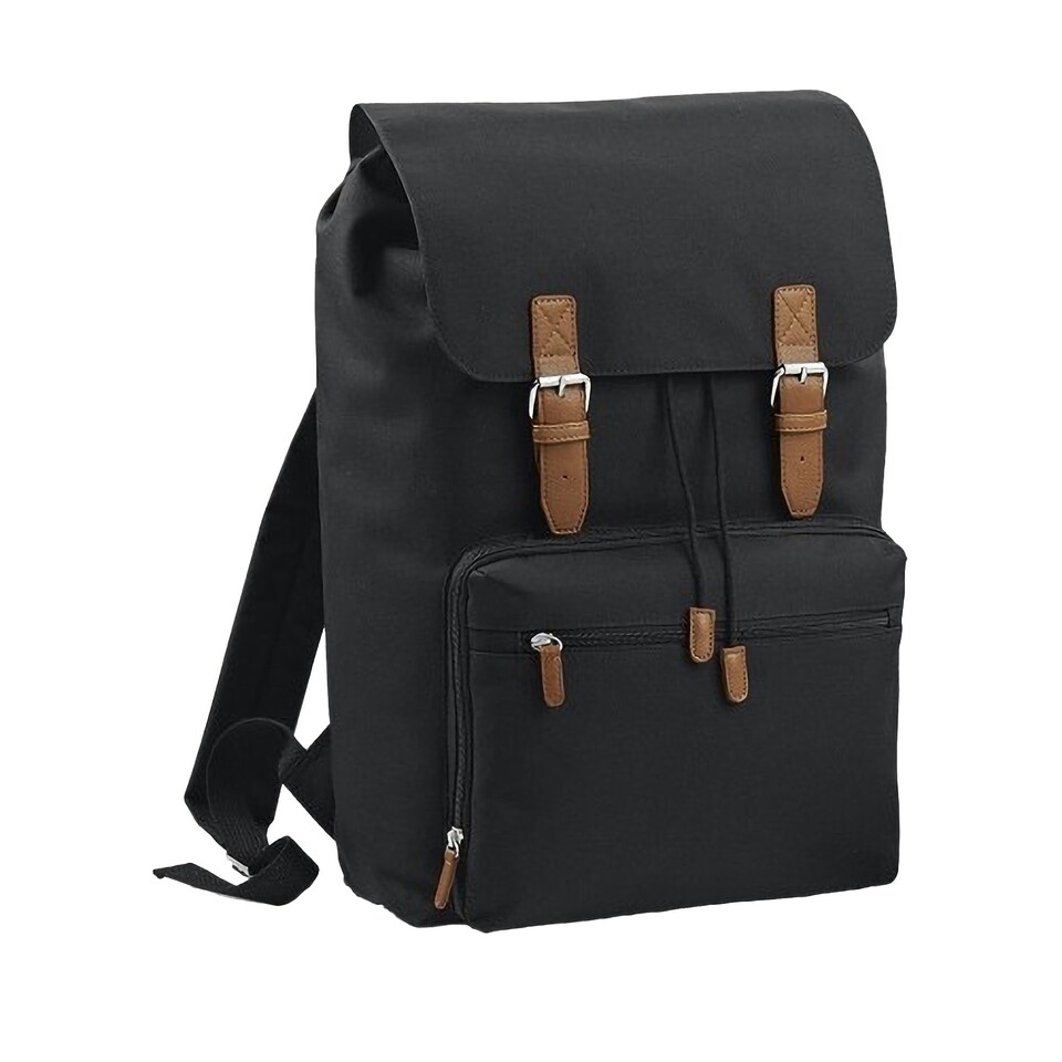 image 1 of Bagbase Heritage Laptop Backpack Bag (Up To 17inch Laptop) - Black - One Size