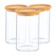 image 1 of Argon Tableware Scandi Storage Jar with Cork Lids - 1 Litre - Pack of 3